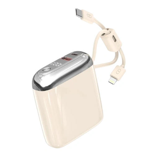 Blisbond R60Q 20000mAh Digital Display Power Bank with Lightning & Type-C Cable